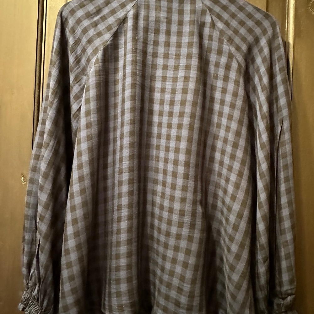 Cabi button up shirt with ruffle accessories